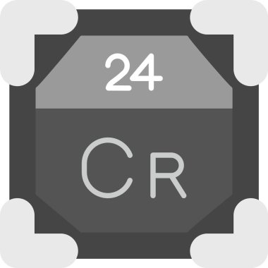 24 Krom Simgesi, Web Kullanımı için Basit Vektör İllüstrasyonu