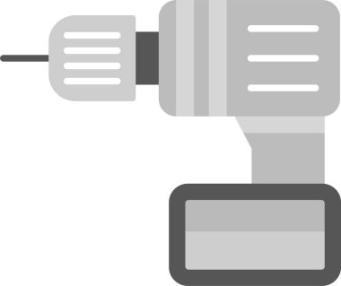 Web Kullanımı için Matkap Simgesi, Basit Vektör İllüstrasyonu