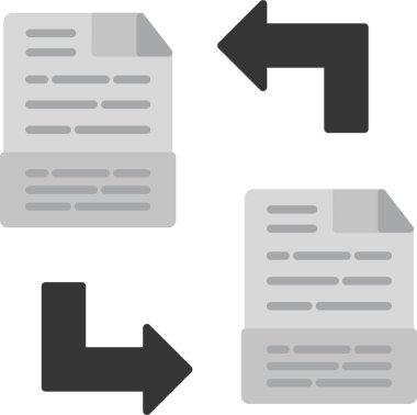 Web kullanımı için Dosya Aktarım Simgesi, Basit Vektör İllüstrasyonu