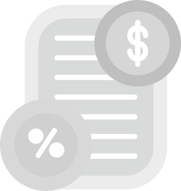 Web Kullanımı için Finansal Rapor Simgesi, Basit Vektör İllüstrasyonu