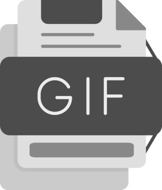 Web Kullanımı için GIF Simgesi, Basit Vektör İllüstrasyonu