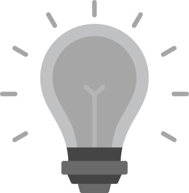 Web Kullanımı için Fikir Simgesi, Basit Vektör İllüstrasyonu