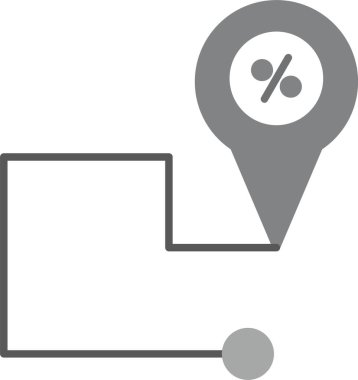 Web Kullanımı için Harita Simgesi, Basit Vektör İllüstrasyonu