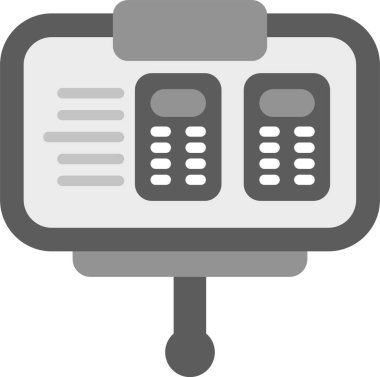 Web Kullanımı için Sunum Simgesi, Basit Vektör İllüstrasyonu