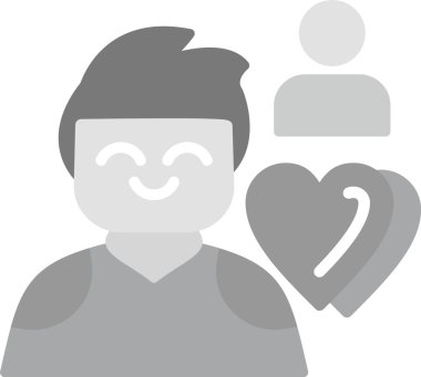 Web Kullanımı İçin Sosyal İşçi Simgesi, Basit Vektör İllüstrasyonu