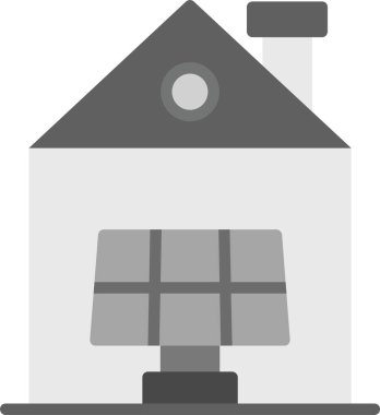 Web kullanımı için Güneş Paneli Simgesi, Basit Vektör İllüstrasyonu