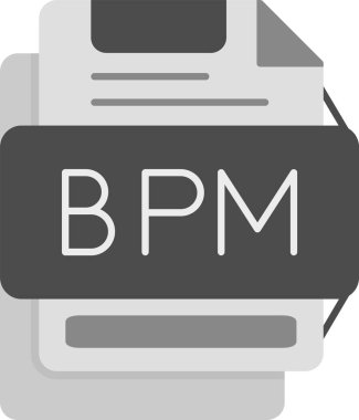 BMP Simgesi, Web Kullanımı için Basit Vektör İllüstrasyonu