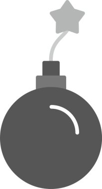 Web Kullanımı için Bomba Simgesi ve Basit Vektör İllüstrasyonu