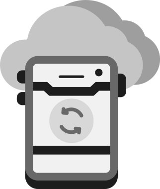 bulut hesaplama simgesi, modern vektör tasarımı