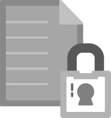 Web Kullanımı için Gizlilik Simgesi, Basit Vektör İllüstrasyonu