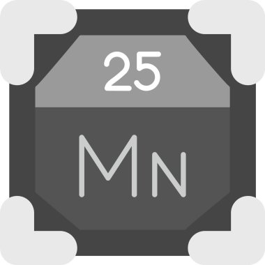 Web Kullanımı için 25 Manganez Simgesi, Basit Vektör İllüstrasyonu