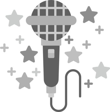 Web Kullanımı için Basit Vektör İllüstrasyonu Mikrofon Simgesi