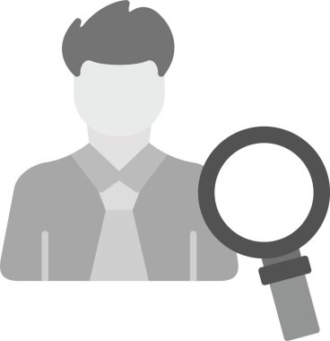 Web kullanımı için Kullanıcı Arama Simgesi, Basit Vektör İllüstrasyonu