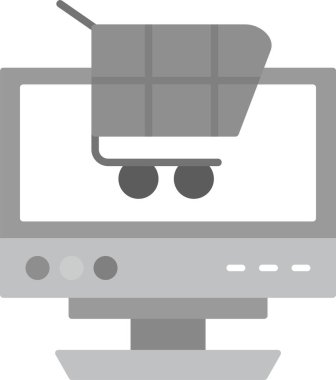 Web Kullanımı için Bilgisayar Simgesi, Basit Vektör İllüstrasyonu