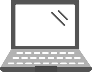 Web kullanımı için Laptop Simgesi, Basit Vektör İllüstrasyonu