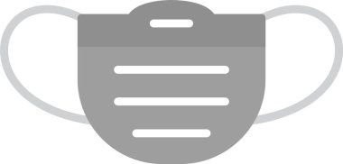 Tıbbi Maske Simgesi, Web Kullanımı için Basit Vektör İllüstrasyonu