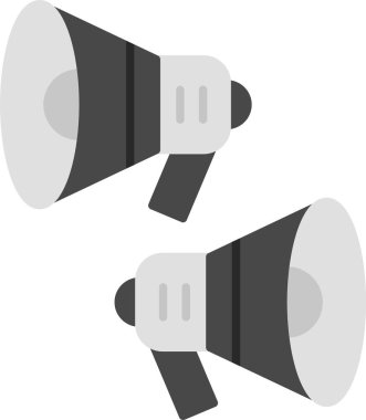 megafon vektör simgesi, Web Kullanımı için Basit Vektör İllüstrasyonu