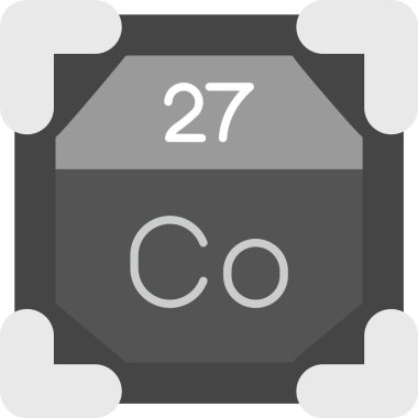 27 Kobalt Simgesi, Web Kullanımı için Basit Vektör İllüstrasyonu