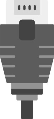 Ethernet Simgesi, Web Kullanımı için Basit Vektör İllüstrasyonu