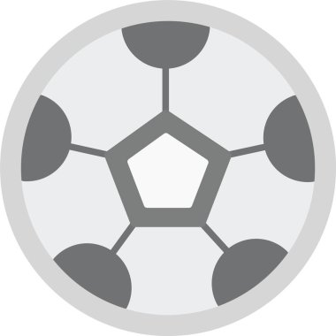 Web Kullanımı için Futbol Simgesi, Basit Vektör İllüstrasyonu