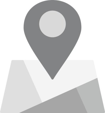 Web Kullanımı için Konum Simgesi, Basit Vektör İllüstrasyonu