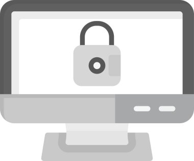 Web Kullanımı için Simgeyi Kilitle, Basit Vektör İllüstrasyonu