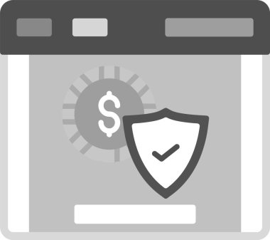 Web kullanımı için Çevrimiçi Ödeme Simgesi, Basit Vektör İllüstrasyonu