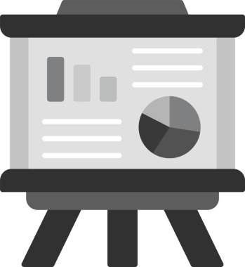 Web Kullanımı için Sunum Simgesi, Basit Vektör İllüstrasyonu