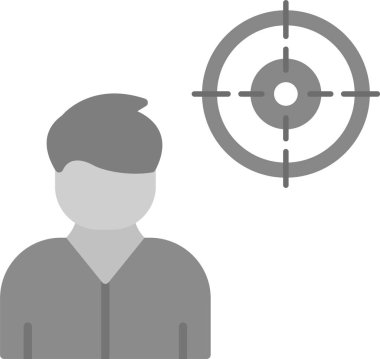 Web Kullanımı için Amaç Simgesi, Basit Vektör İllüstrasyonu