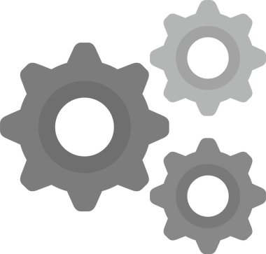 Web Kullanımı için Ayarlar Simgesi, Basit Vektör İllüstrasyonu