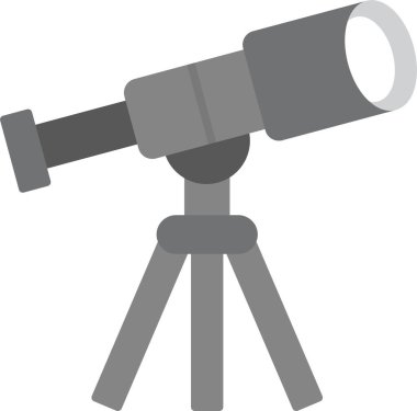 Web Kullanımı için Teleskop Simgesi, Basit Vektör İllüstrasyonu