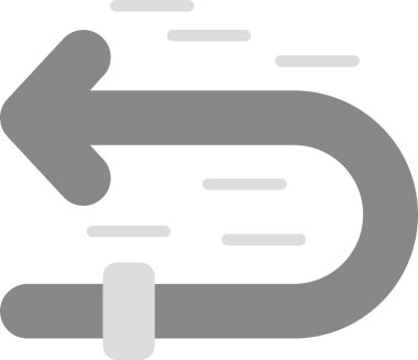 Web kullanımı için U Dönüşü Simgesi, Basit Vektör Resimleri