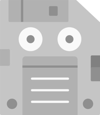 Disket Diski Simgesi, Web Kullanımı için Basit Vektör İllüstrasyonu