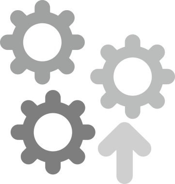 Web kullanımı için Gear Simgesi, Basit Vektör İllüstrasyonu