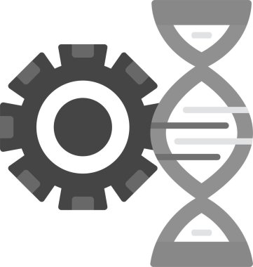 Genetik Mühendisliği Simgesi, Web Kullanımı için Basit Vektör İllüstrasyonu