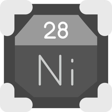 28 Nickel Simgesi, Web Kullanımı için Basit Vektör İllüstrasyonu