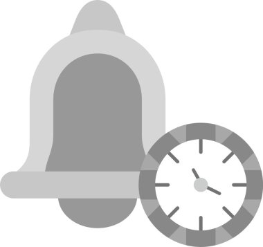 Web Kullanımı için Bildirim Çanı Simgesi, Basit Vektör İllüstrasyonu