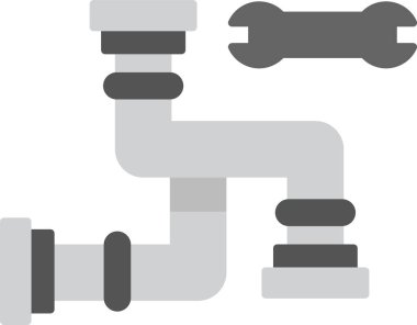 Web Kullanımı için Tesisat Simgesi, Basit Vektör İllüstrasyonu