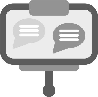 Web Kullanımı için Sunum Simgesi, Basit Vektör İllüstrasyonu