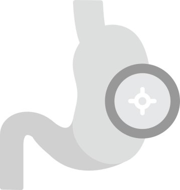 Mide Ağrısı Simgesi, Web Kullanımı için Basit Vektör İllüstrasyonu