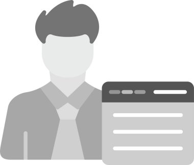 Web kullanımı için Kullanıcı Tarayıcı Simgesi, Basit Vektör İllüstrasyonu