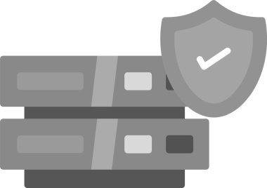 Veri Güvenliği Simgesi, Web Kullanımı için Basit Vektör İllüstrasyonu