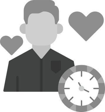 Web Kullanımı için Yaşam Boyu Simgesi, Basit Vektör İllüstrasyonu