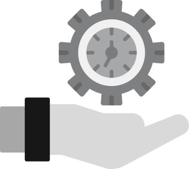 Web kullanımı için Zaman Yönetimi Simgesi, Basit Vektör İllüstrasyonu