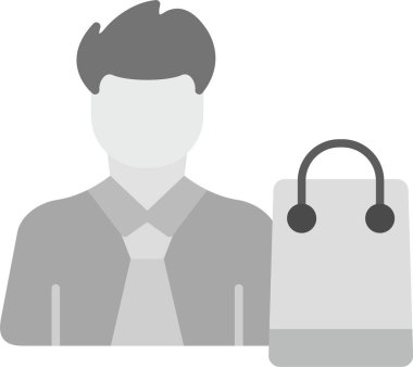 İş adamı avatar simgesi vektör illüstrasyonu