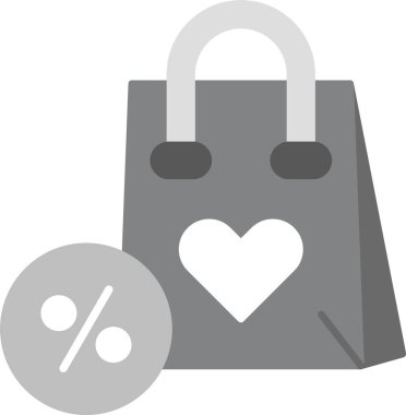 Web kullanımı için İndirim Simgesi, Basit Vektör İllüstrasyonu