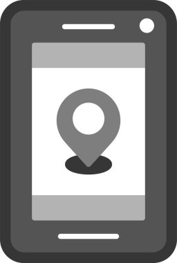 Web kullanımı için GPS Simgesi, Basit Vektör İllüstrasyonu