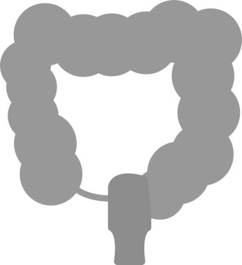 Geniş Bağırsak Simgesi, Web Kullanımı için Basit Vektör İllüstrasyonu