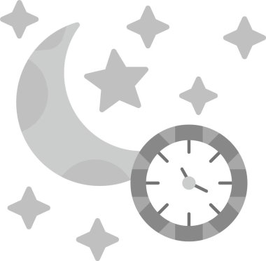 Web Kullanımı için Gece Simgesi, Basit Vektör İllüstrasyonu