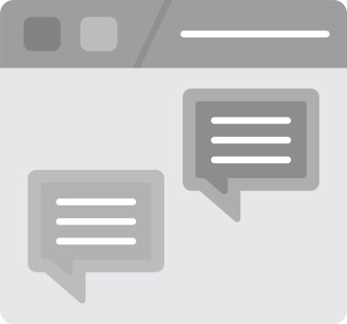 Web kullanımı için Çevrimiçi Servis Simgesi, Basit Vektör İllüstrasyonu